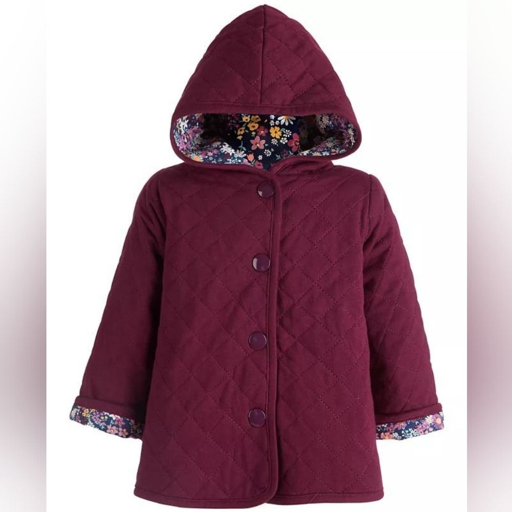 First impressions baby girl quilted floral jacket 9-12 mths